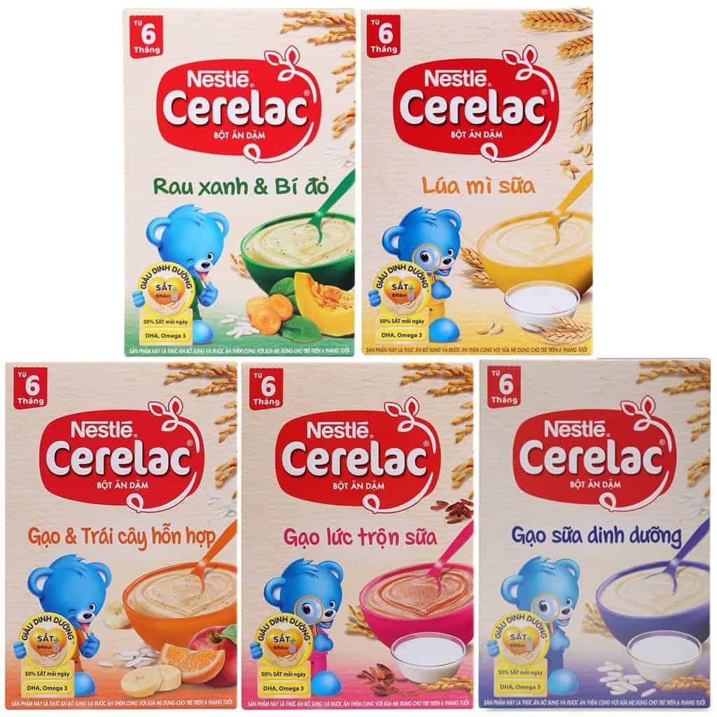 Bột ăn dặm Cerelac cho bé 5 tháng của Nestle