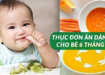 thực đơn ăn dặm cho bé 6 tháng